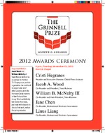 The Grinnell Prize Awards Ceremony, 2012