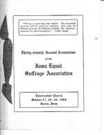Thirty-seventh Annual Convention of the Iowa Equal Suffrage Association
