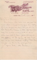 Letter to Miss Mae Andrews from Wm. Snider