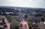 Aerial View of Grinnell Looking West along the Railroad Tracks