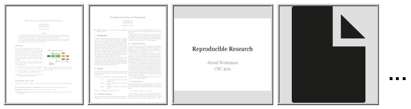 Data Repository for Reproducible Research